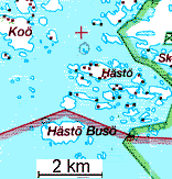 Район острова Hasto Buso на автодорожной карте